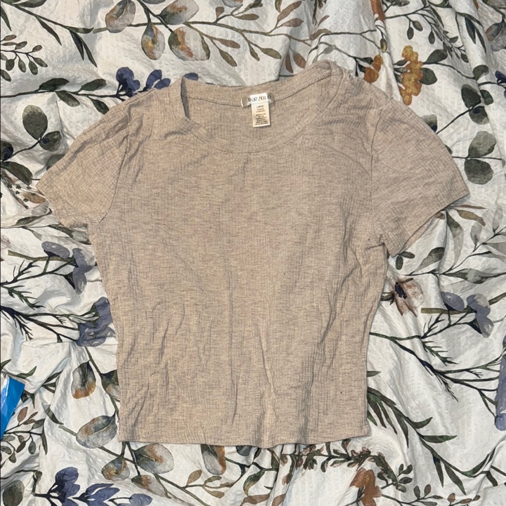 Zara Light Gray Short Sleeve Tee